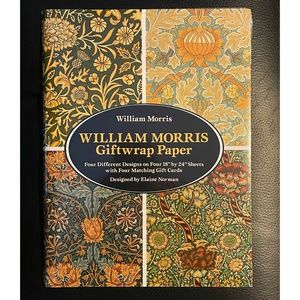 WILLIAM MORRIS Giftwrap Paper (4 designs, 4 sheets) NWT